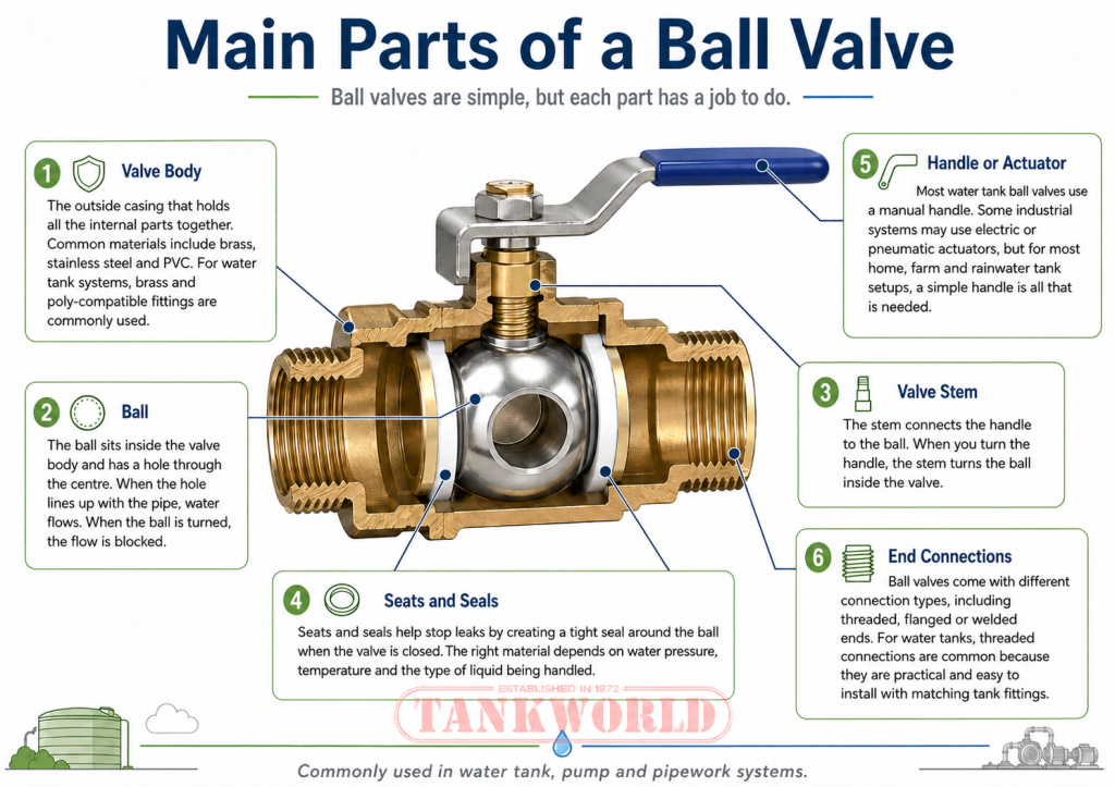 Main Parts of a Ball Valve