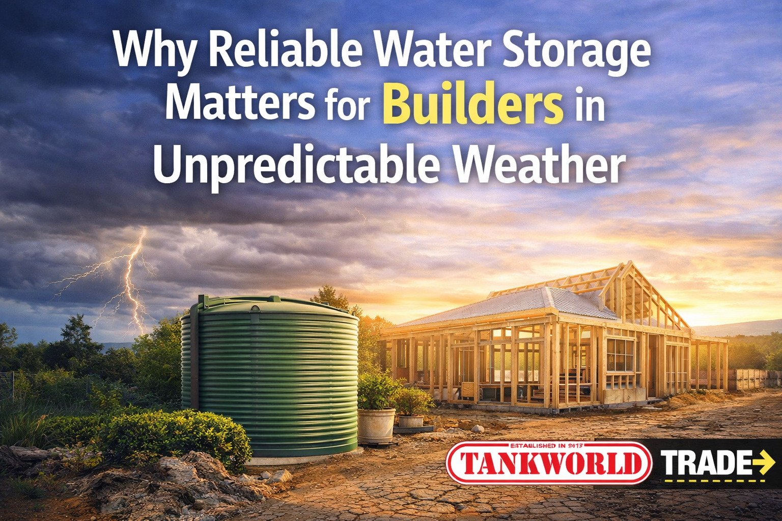Tankworld Trade Why Reliable Water Storage Matters for Builders in an Unpredictable Weather
